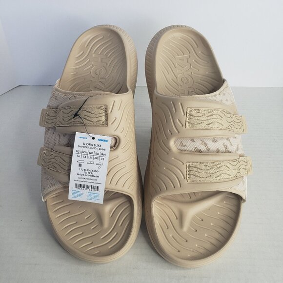 New Hoka Gender Inclusive Ora Luxe Slide Sandal 16 Women's / 14 Men's - $80 - Picture 1 of 8